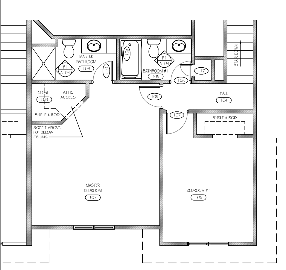 Floor plan for 3 beds, 3 baths, 2150 sqft